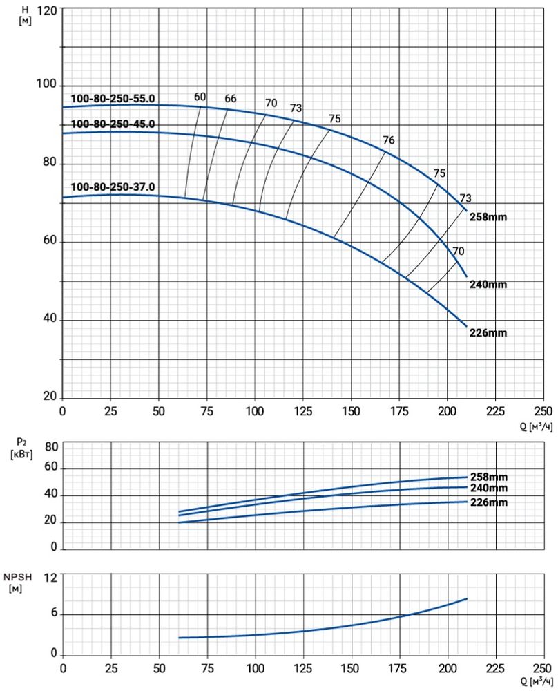 Моноблочный насос NBW 100-80-250-37.0/2-380-G-BQQE