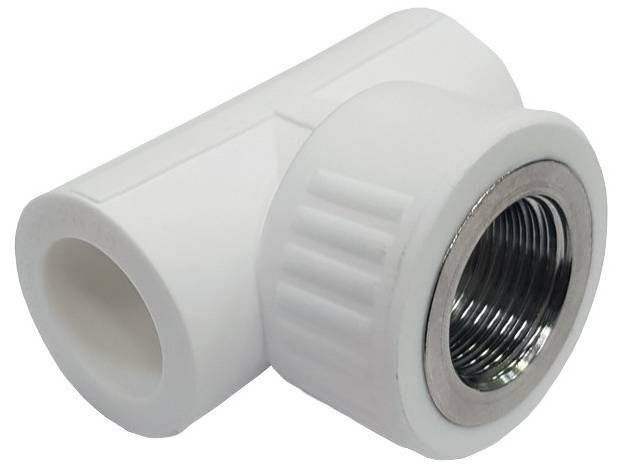 Тройник комбинированный 32х1/2" ВР (белый)