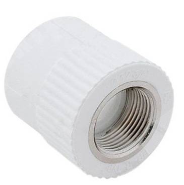 Муфта PN25 комбинированная, внутр. резьба 20х3/4" (бел.)