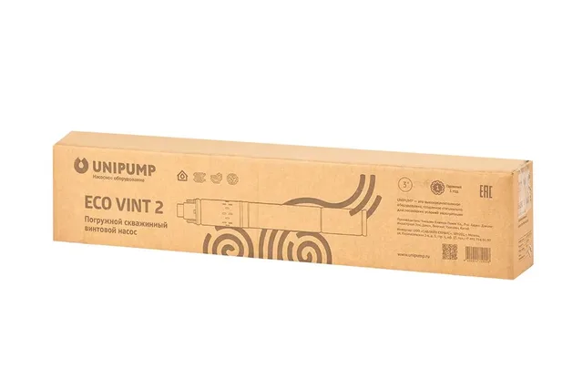 Винтовой скважинный насос 3" ECO VINT 1 (370 Вт, кабель-15м) UNIPUMP