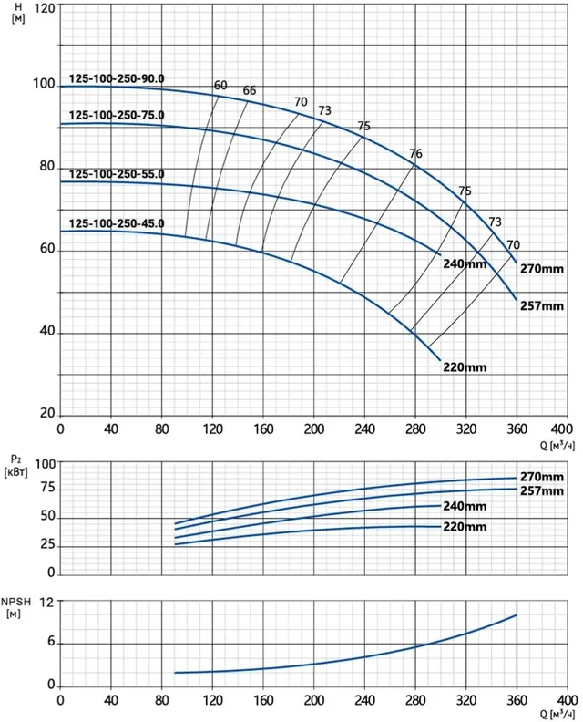 Моноблочный насос NBW 125-100-250-75.0/2-380-G-BQQE