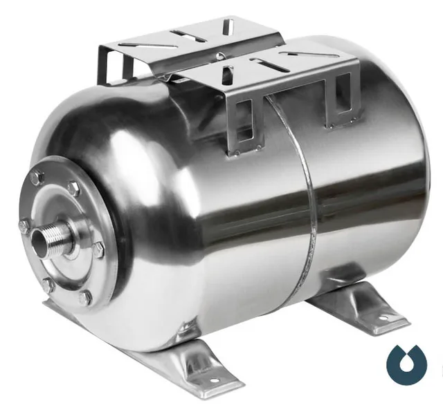 Гидроаккумулятор 100л, (гор.), нерж. сталь, мембрана EPDM UNIPUMP