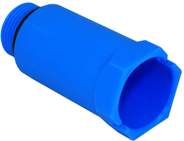 Заглушка удлиненная 25x3/4" НР синяя