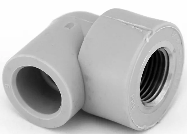 Колено 90° комбинированное с внутренней резьбой 20х1/2" (Серый)