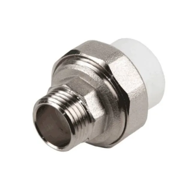 Муфта комб. разъемная (Американка), наруж. резьба 20х1/2" (бел.)