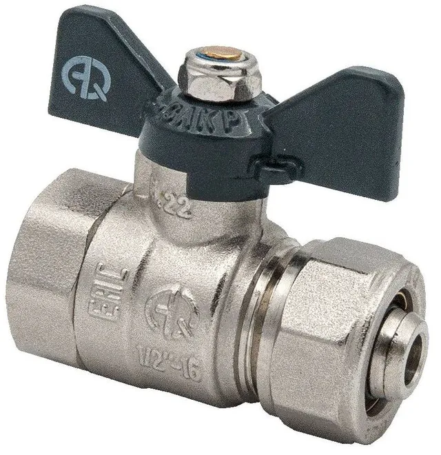 Кран шаровой для МП труб F3/4"x20 B бабочка