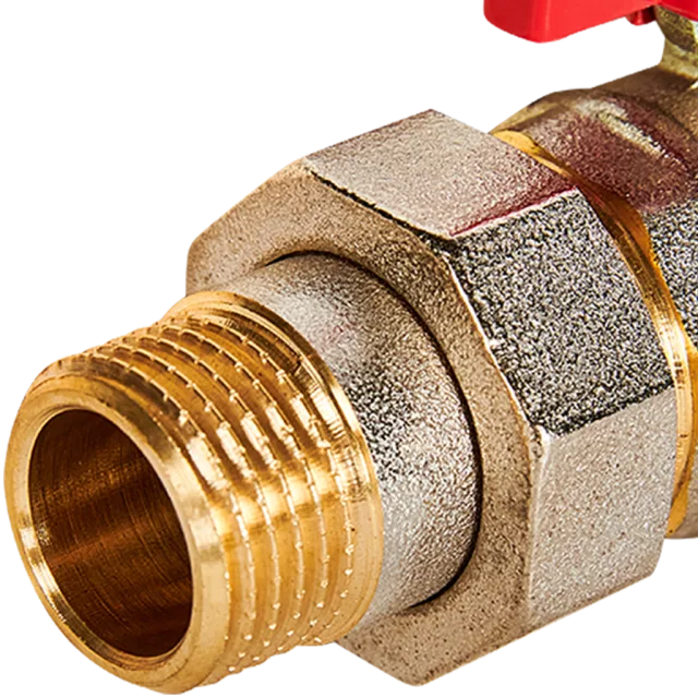 RBV-0005-2510215 ROMMER Кран шаровой с американкой, ВР/НР, ручка бабочка 1/2