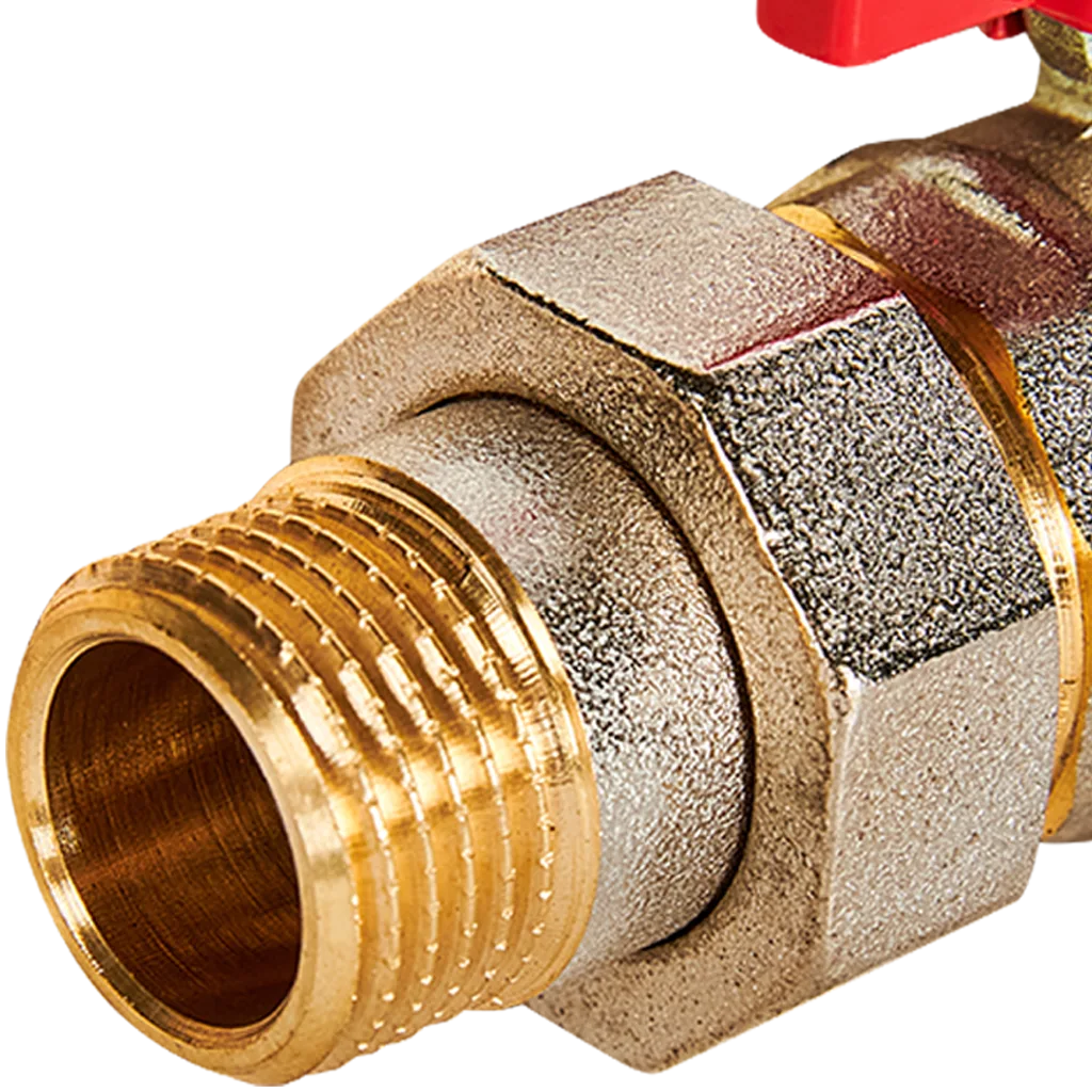 RBV-0005-2510215 ROMMER Кран шаровой с американкой, ВР/НР, ручка бабочка 1/2