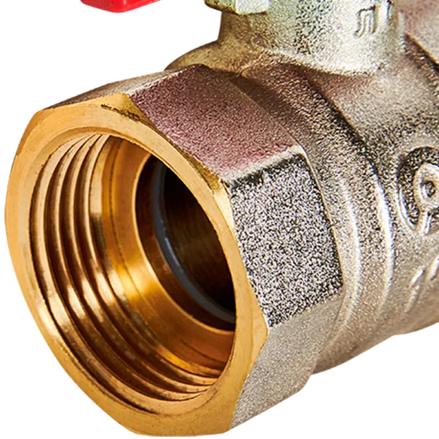 RBV-0005-2510225 ROMMER Кран шаровой с американкой, ВР/НР, ручка бабочка 1