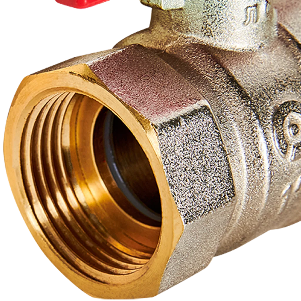 RBV-0005-2510225 ROMMER Кран шаровой с американкой, ВР/НР, ручка бабочка 1