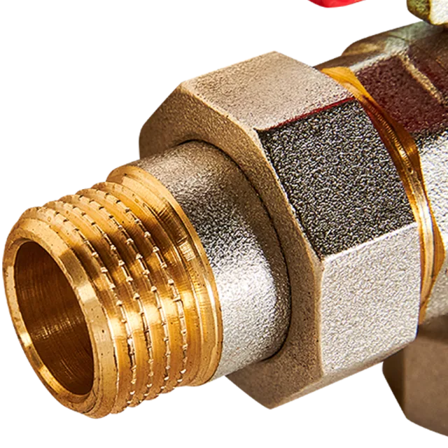 RBV-0006-2610215 ROMMER Кран шаровой угловой с американкой, ВР/НР, ручка бабочка 1/2