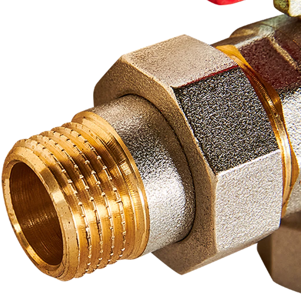 RBV-0006-2610215 ROMMER Кран шаровой угловой с американкой, ВР/НР, ручка бабочка 1/2