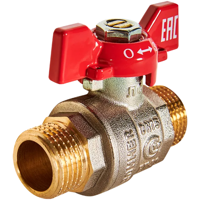RBV-0007-2410215 ROMMER Кран шаровой, НР/НР, ручка бабочка 1/2