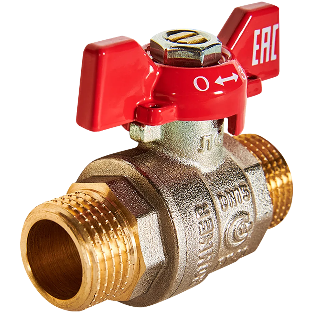 RBV-0007-2410215 ROMMER Кран шаровой, НР/НР, ручка бабочка 1/2
