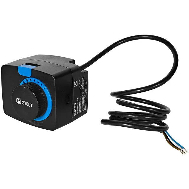 Сервопривод STOUT SVM-1005 24V,  пропорциональное управление 0(2)-10 В, 60/120сек (DIP)
