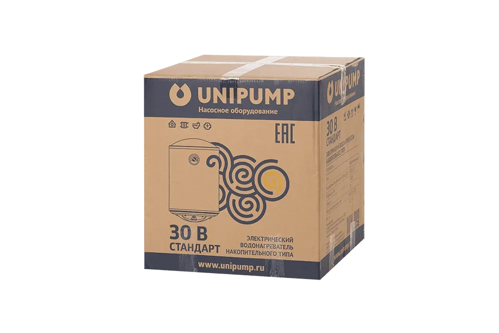 Водонагреватель нак. типа СТАНДАРТ 30 В (верт.) UNIPUMP
