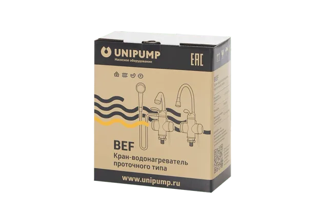 Кран-водонагреватель проточного типа BEF-008AF с дисплеем и гибким изливом (силикон)