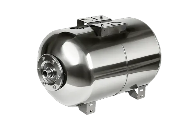 Гидроаккумулятор 100л, (гор.), нерж. сталь, мембрана EPDM UNIPUMP