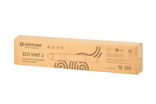 Винтовой скважинный насос 3"  ECO VINT 1 (370 Вт, кабель-15м) UNIPUMP