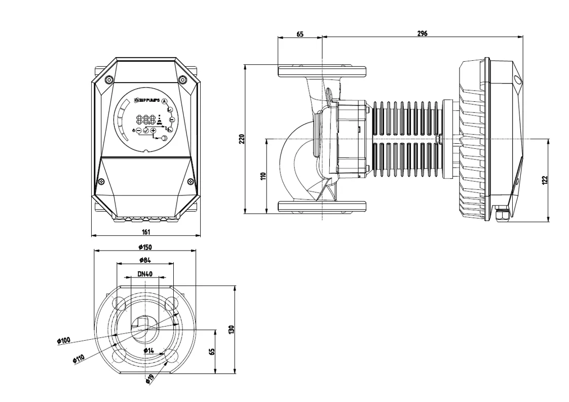 Размеры: NMT MAX II U 40/100 F220