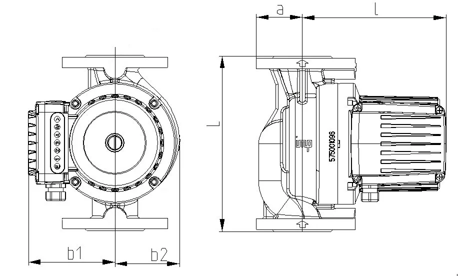Размеры: Циркуляционный насос SAN basic II 40-120 F