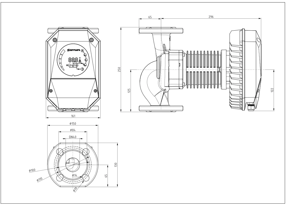 Размеры: NMT MAX II U 40/80 F250