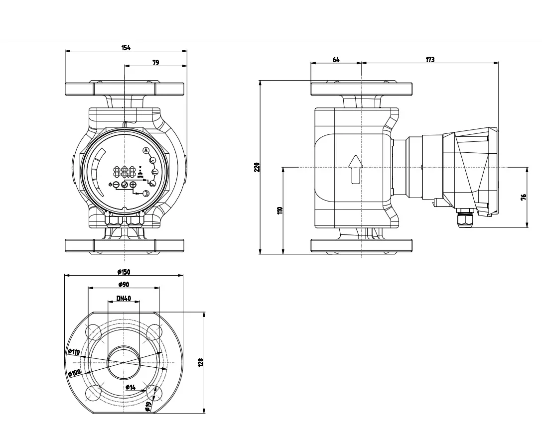 Размеры: NMT SMART II 40/80-F220