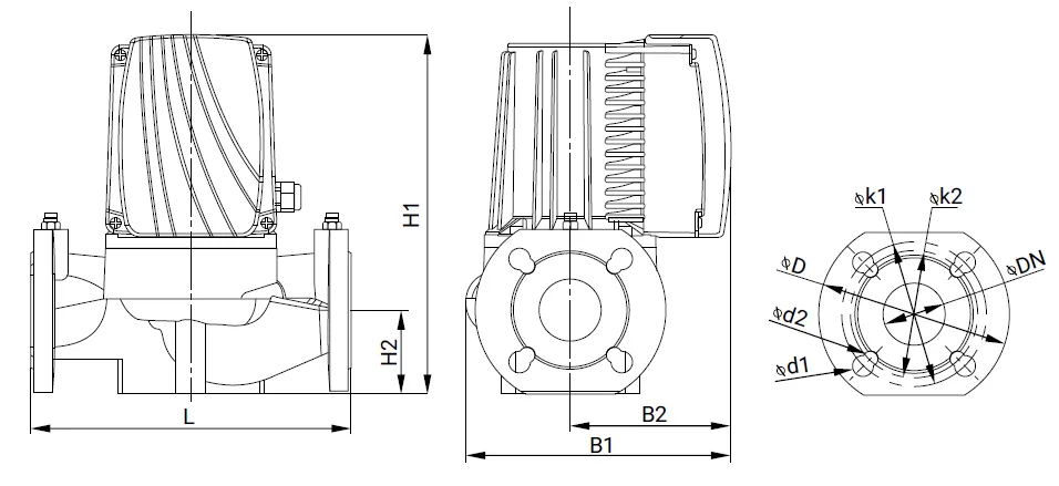 Размеры: Циркуляционный насос Wellmix WRE BASIC 40-100F (электронное регулирование, 220V)