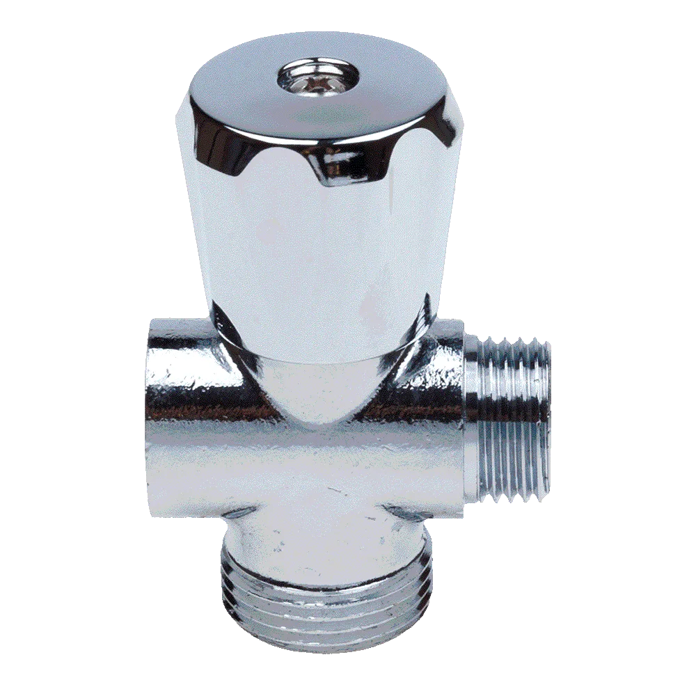 Вентиль трехпроходной 1/2"вн*1/2"нар*3/4"нар Cr B (100/10)