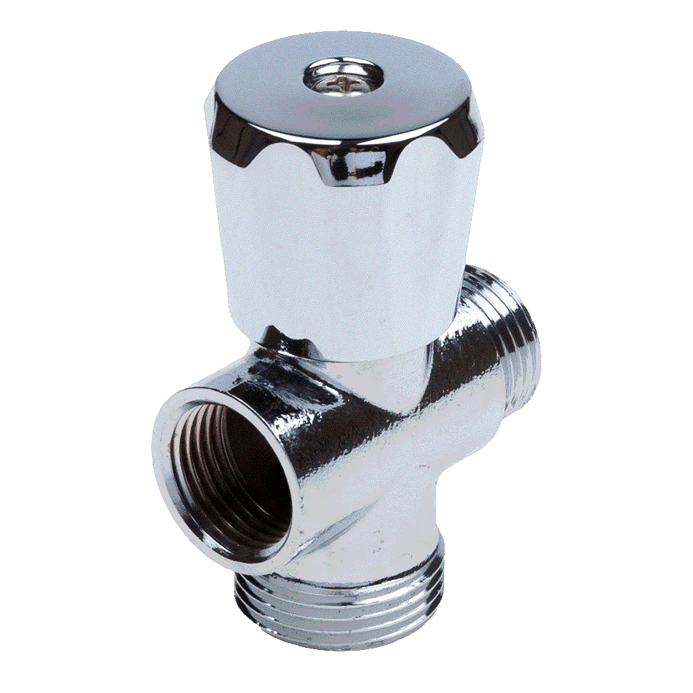 Вентиль трехпроходной 1/2"вн*1/2"нар*3/4"нар Cr B (100/10)