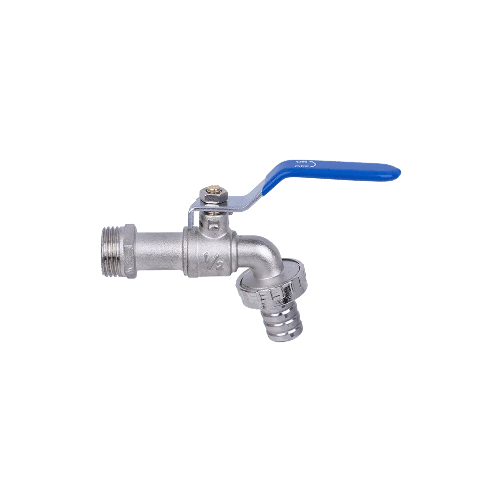 Кран шаровой водоразборный под шланг 3/4 Wh ручка ECO (120/10)