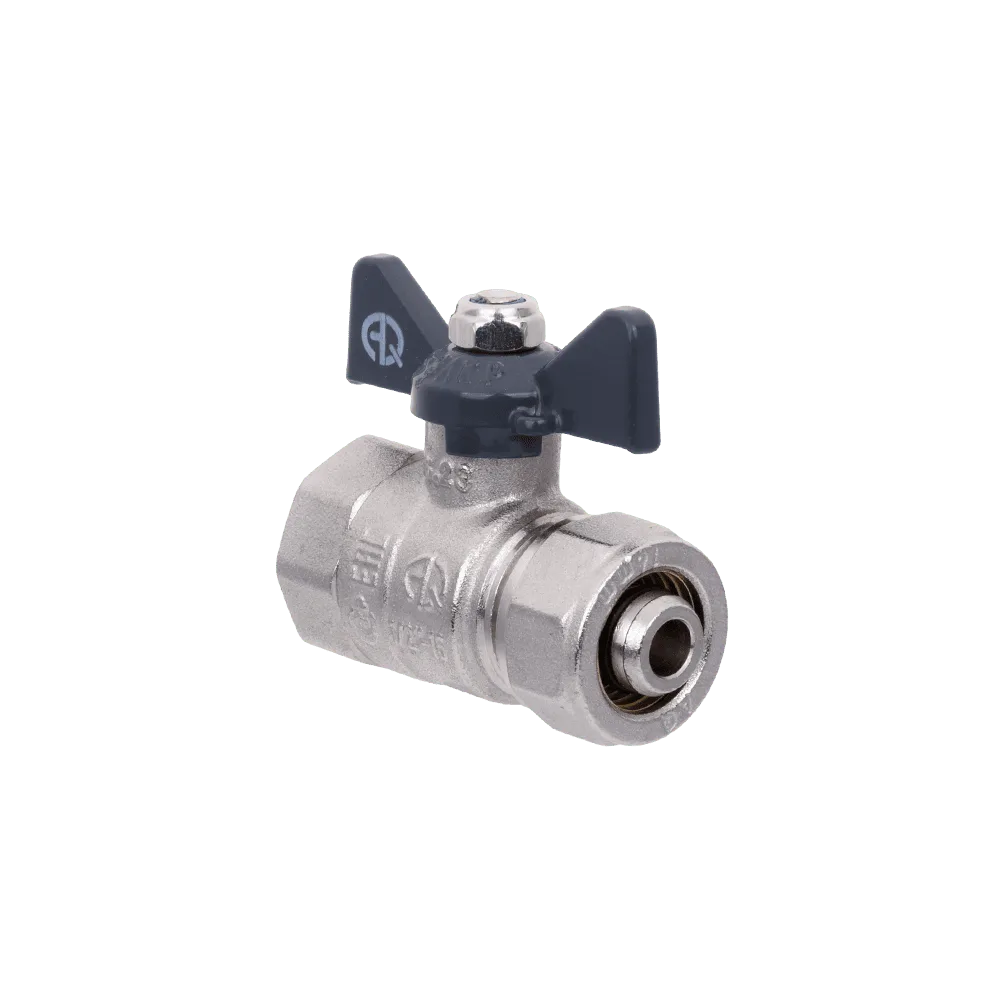 Кран шаровой для МП труб F1/2"x20 B бабочка