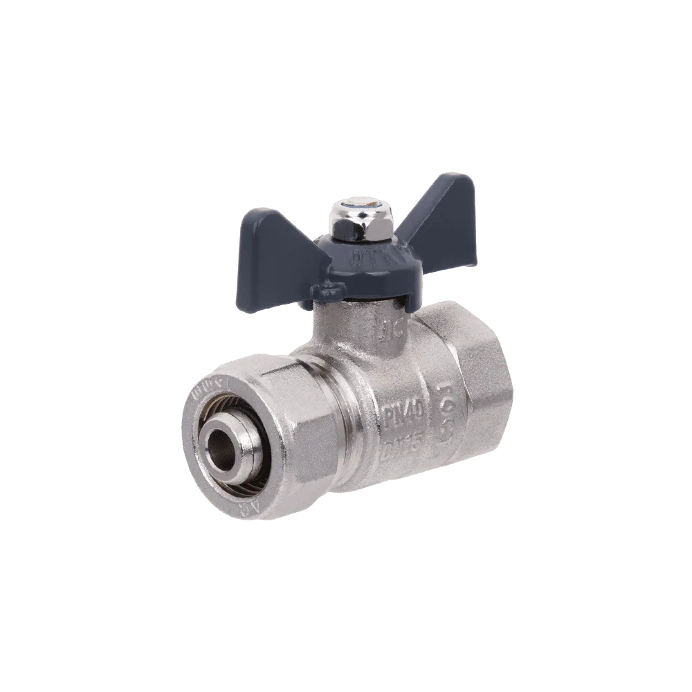 Кран шаровой для МП труб F1/2"x20 B бабочка