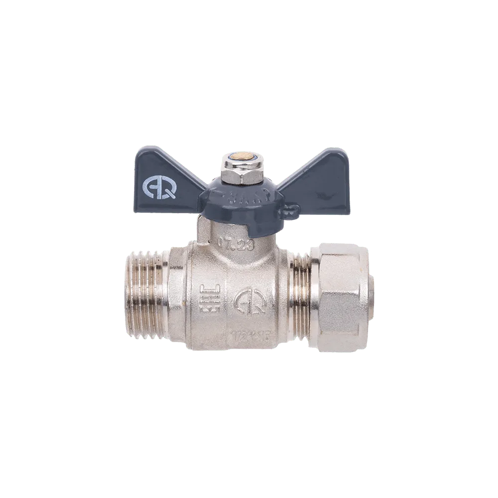 Кран шаровой для МП труб M3/4"x20 B бабочка