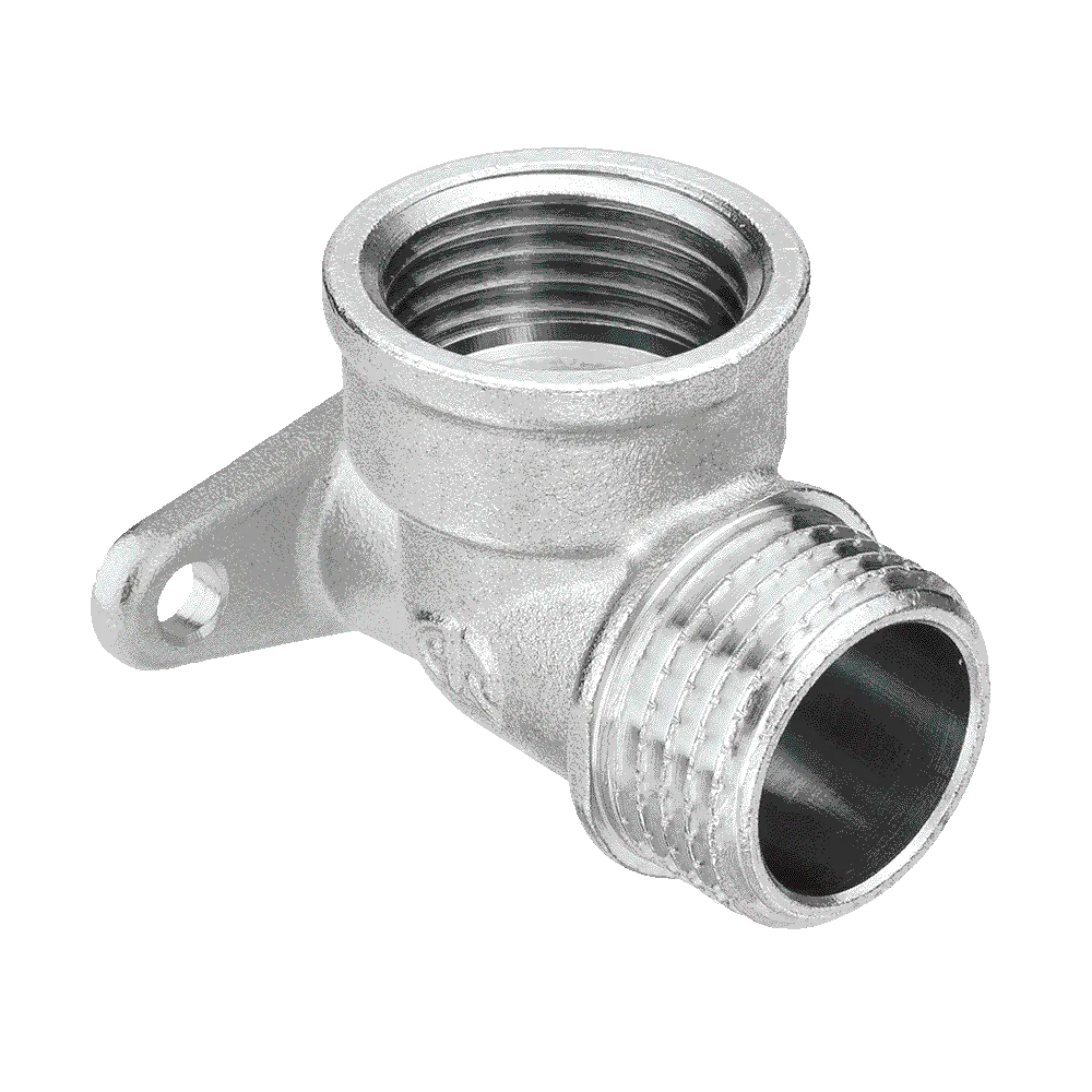 Уголок 1/2"вн x1/2"нар с настенным креплением (100/10)