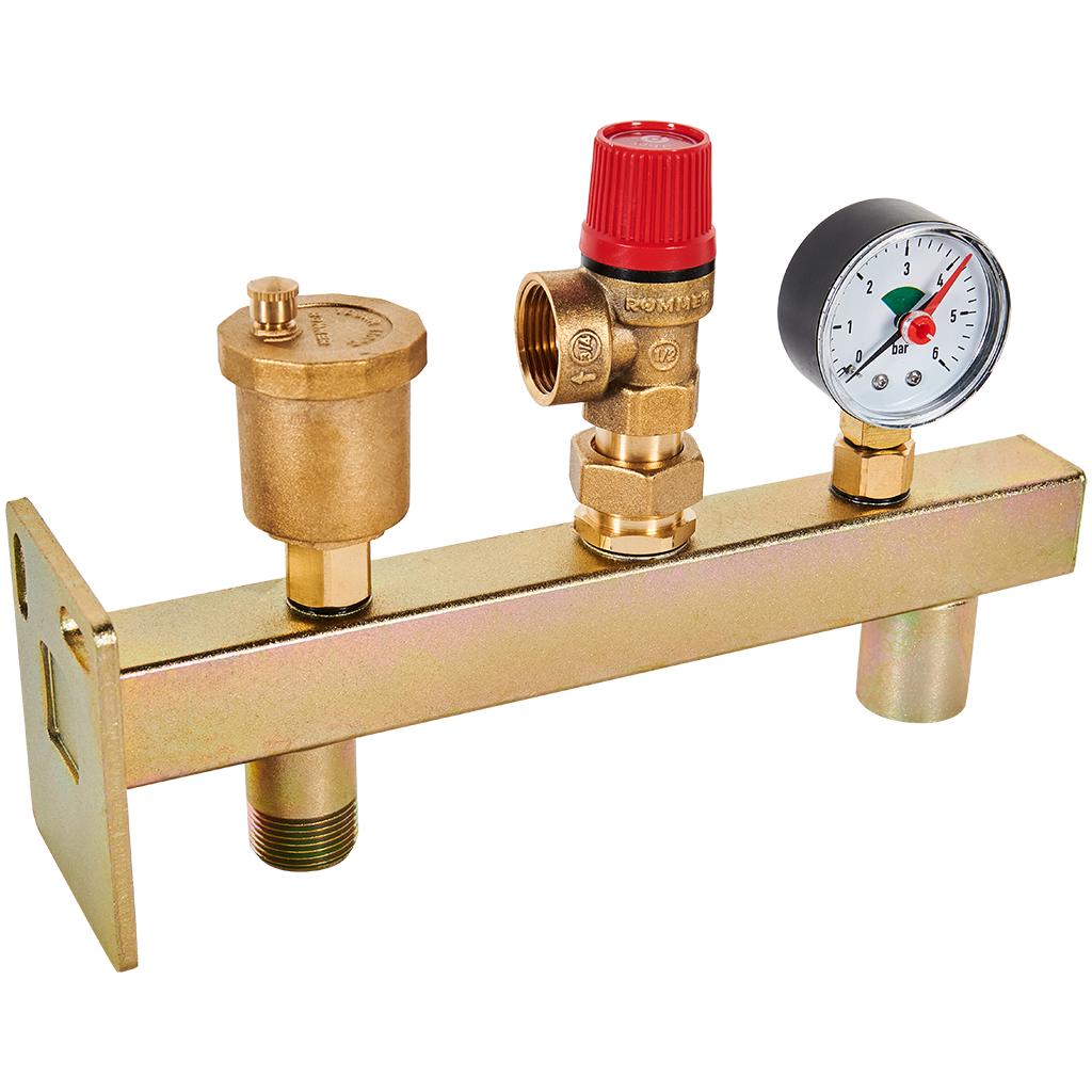 RVS-0006-013020 ROMMER Группа подключения мембранного бака 3 бар, 3/4