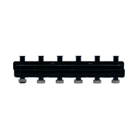 Коллектор распределительный стальной 5 контуров отопления (12 выходов 1 1/2") в теплоизоляции