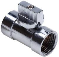 Кран шаровой "мини" хром FF 1/2" m Cr