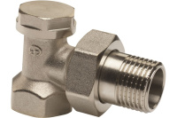 Запорный клапан для радиатора угловой  FM 1/2" (100/10) Запорный клапан для радиатора угловой  FM 1/2" (100/10)