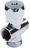 Вентиль трехпроходной 1/2"вн*1/2"нар*3/4"нар Cr B (100/10)