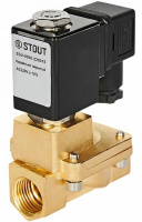 Клапан соленоидный (электромагнитный), непрямого (пилотного) действия, НЗ, 220В, G1, EPDM