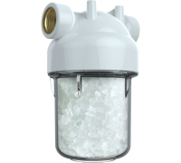 Магистральный фильтр 5" с кристаллами полифосфата. Подключение 1/2 . Магистральный фильтр 5" с кристаллами полифосфата. Подключение 1/2 .