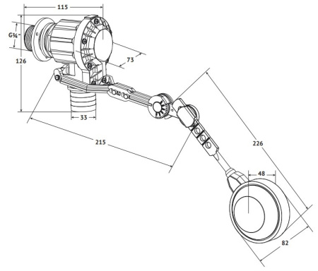 Клапан поплавковый 3/4" VLF-034