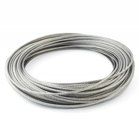 Нержавеющий трос для колодцев и скважин AISI 304 7X7-4.0MM (500м) GARDANA