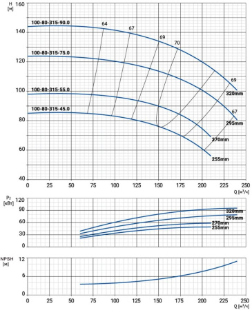 Моноблочный насос NBW 100-80-315-90.0/2-380-G-BQQE
