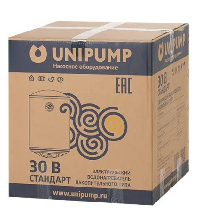 Водонагреватель нак. типа СТАНДАРТ 30 В (верт.) UNIPUMP