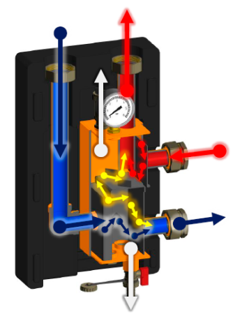 Гидравлический разделитель стальной (гидрострелка) 1 1/2" в теплоизоляции