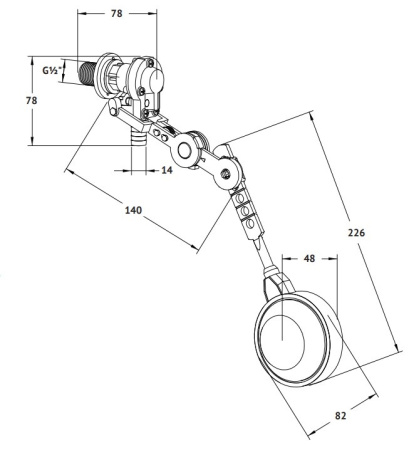 Клапан поплавковый 1/2" VLF-012