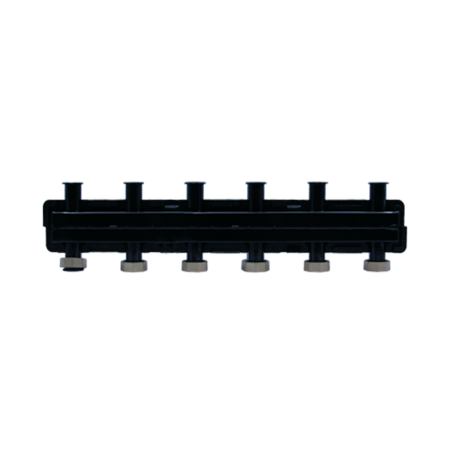 Коллектор распределительный стальной 5 контуров отопления (12 выходов 1 1/2") в теплоизоляции